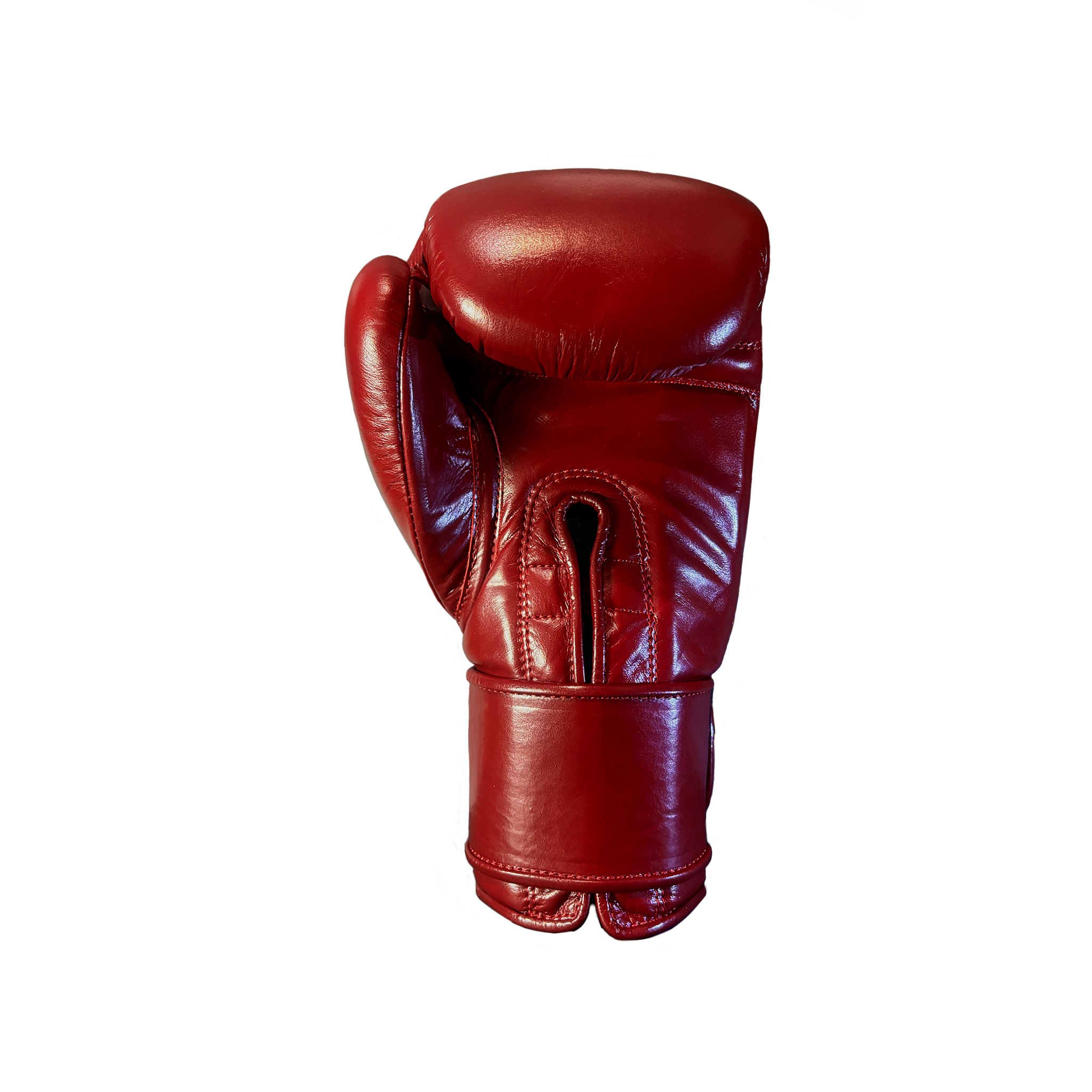 Pair of Arma Origin premium red leather hook and loop 16 oz boxing gloves