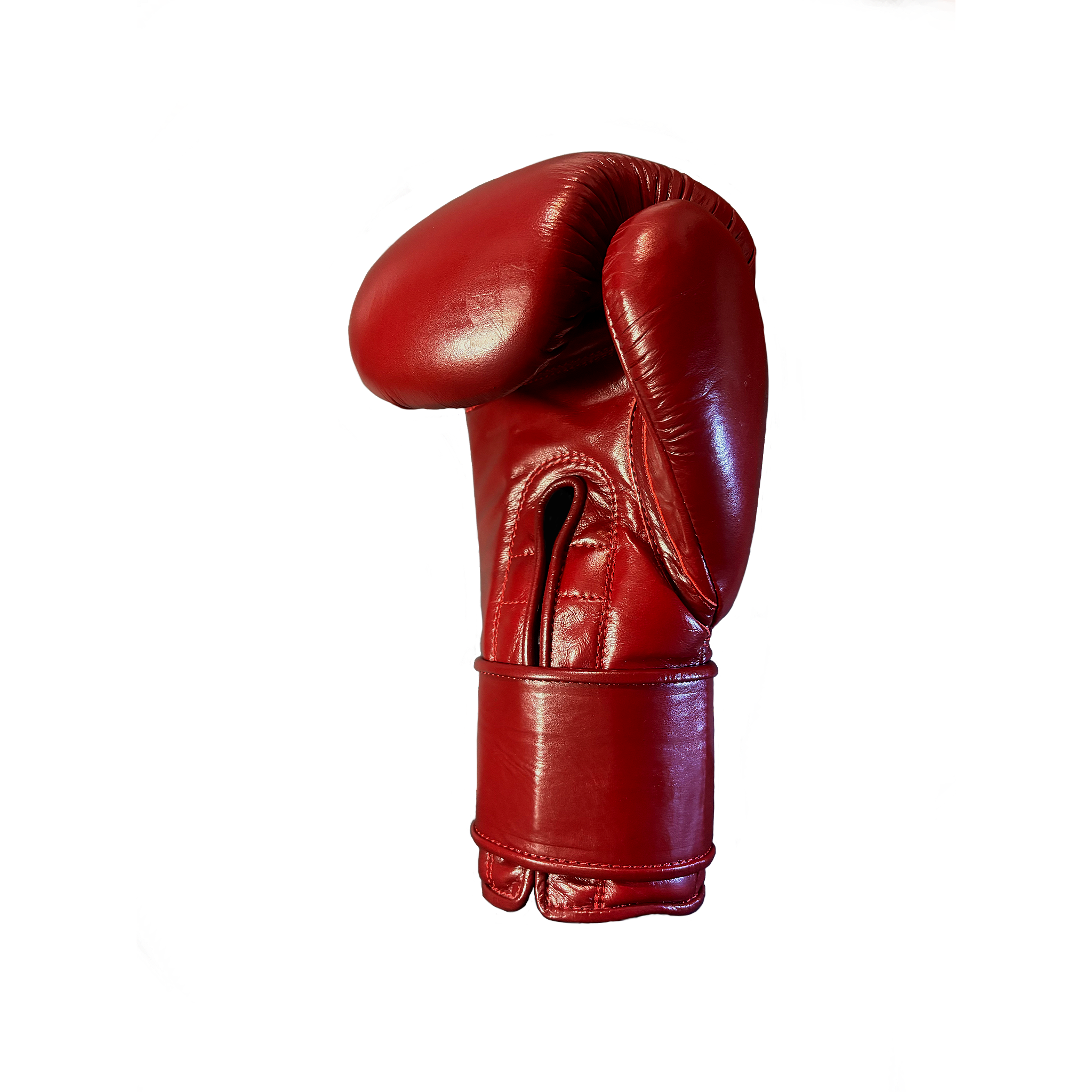 Pair of Arma Origin premium red leather hook and loop 16 oz boxing gloves