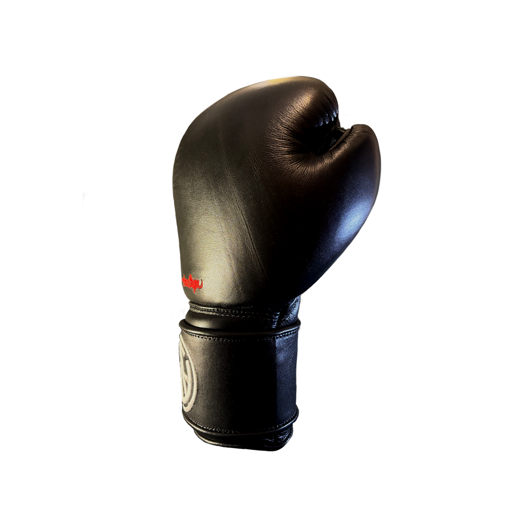 AO Classics - Premium Black Leather Boxing Gloves