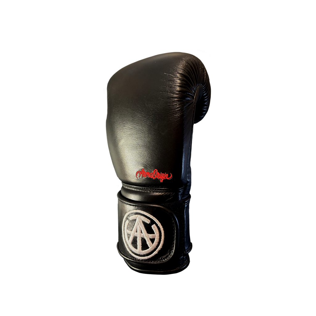AO Classics - Premium Black Leather Boxing Gloves