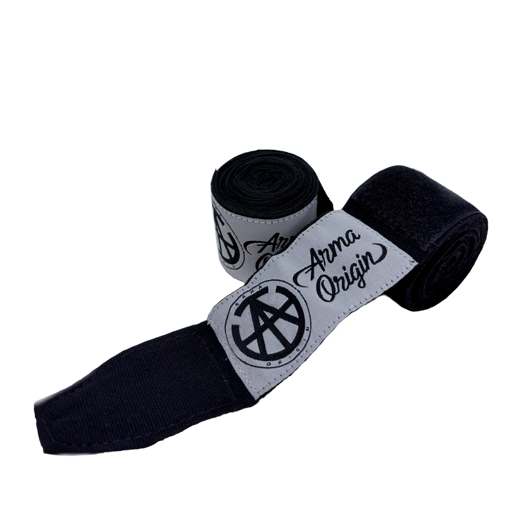 AO 180-inch Traditional Mexican Style Hand Wraps - Black