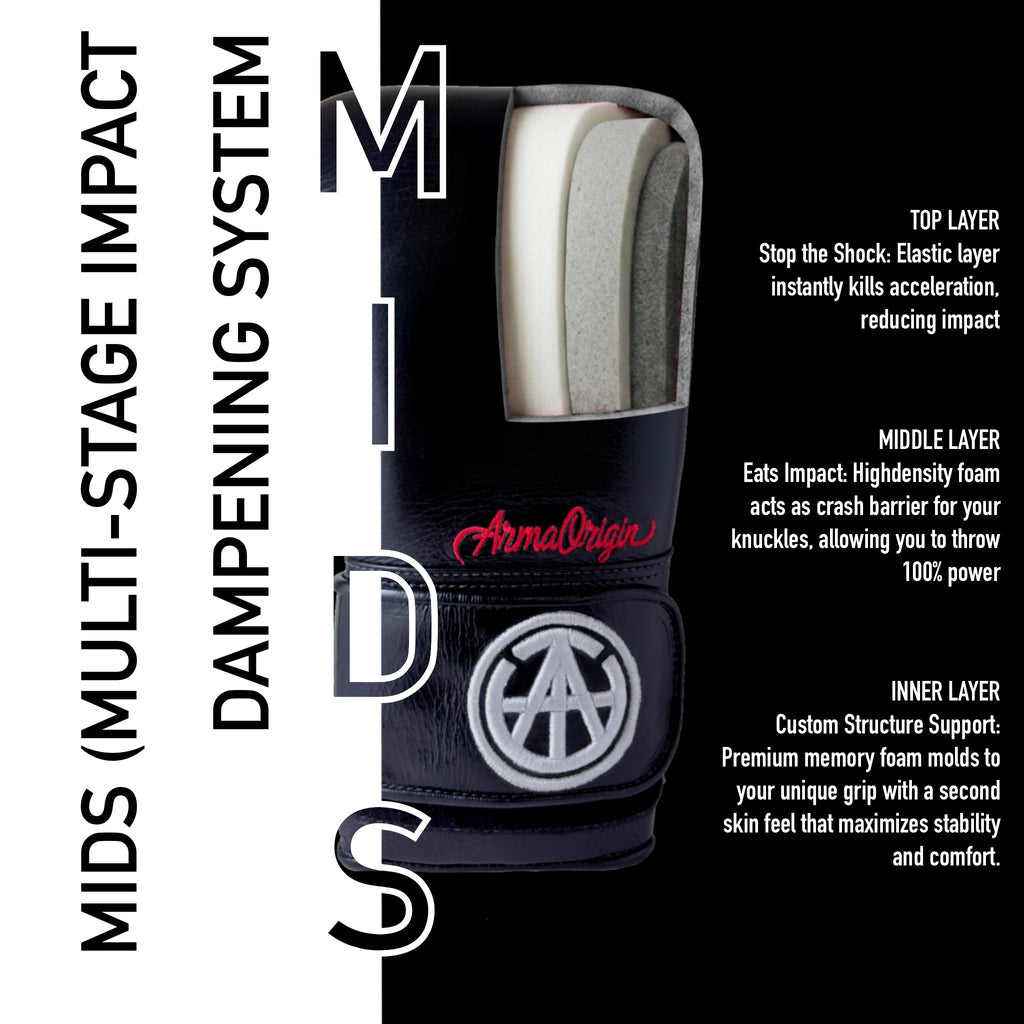 AO Classics - Premium Black Leather Boxing Gloves