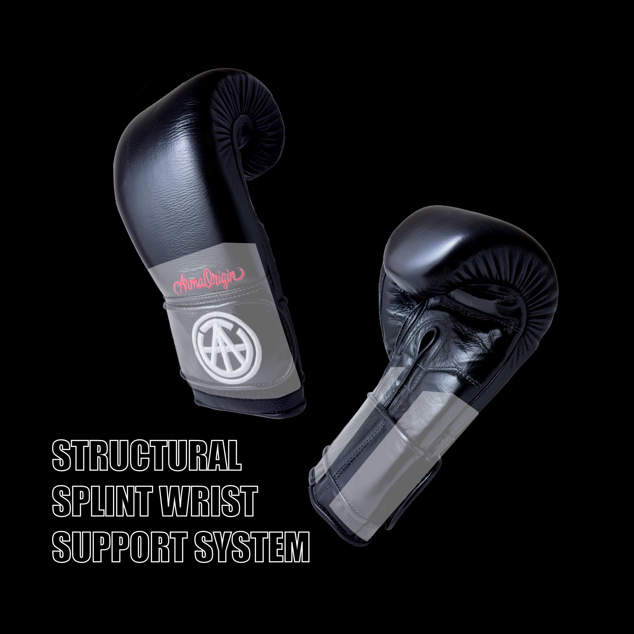 AO Classics - Premium Black Leather Boxing Gloves