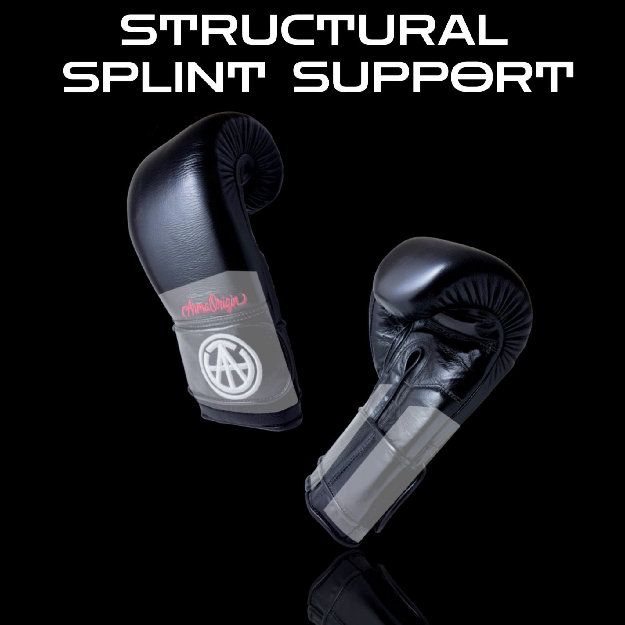AO Classics - Premium Black Leather Boxing Gloves (16oz)