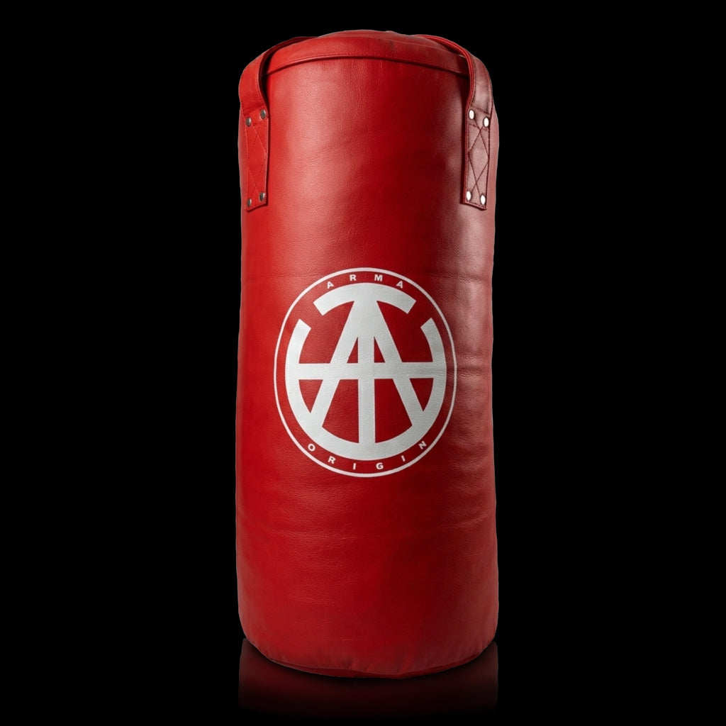 AO Professional Punching Bag - Premium 60lb Full Grain Leather UNFILLED