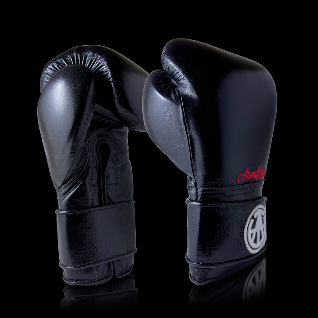 AO Classics - Premium Black Leather Boxing Gloves